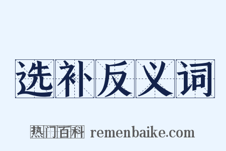 选补反义词是什么意思的图片